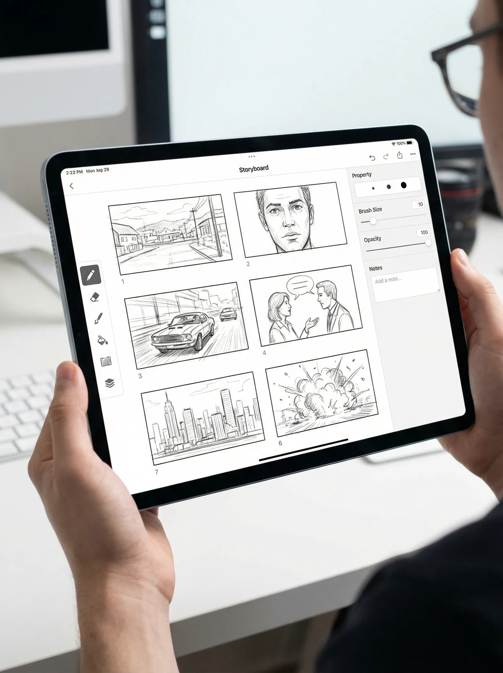 分镜头笔记 APP 界面展示